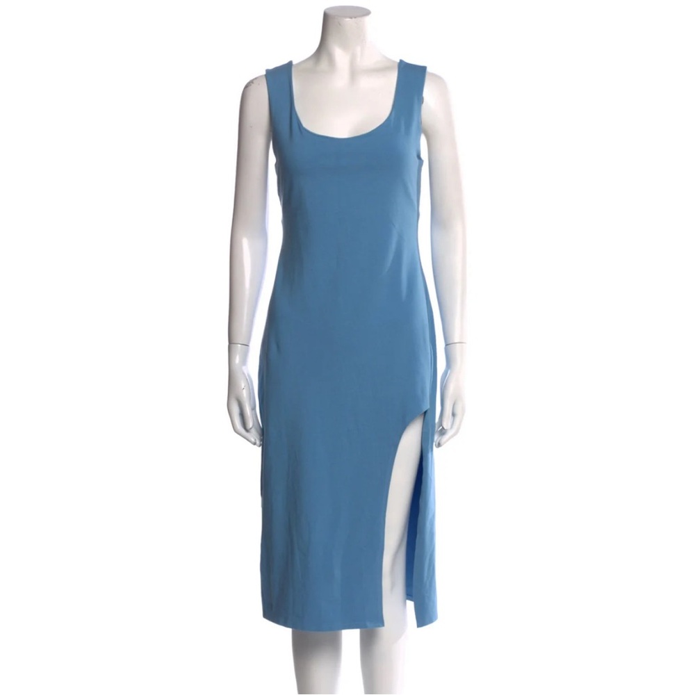 Reformation Blue Sheath Midi Dress with Slit